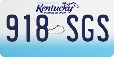 KY license plate 918SGS