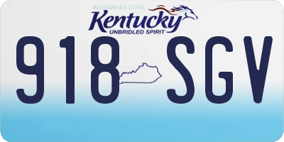 KY license plate 918SGV