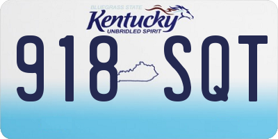 KY license plate 918SQT