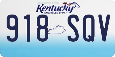 KY license plate 918SQV