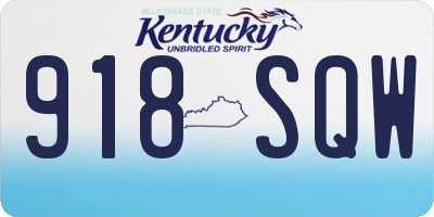 KY license plate 918SQW