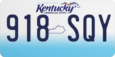 KY license plate 918SQY
