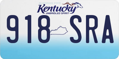 KY license plate 918SRA