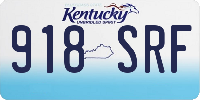 KY license plate 918SRF