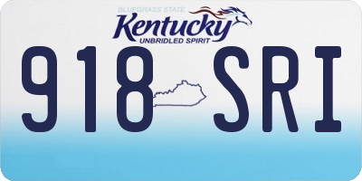 KY license plate 918SRI