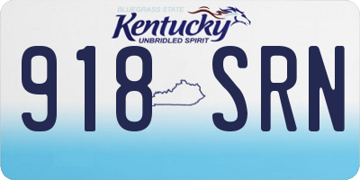 KY license plate 918SRN