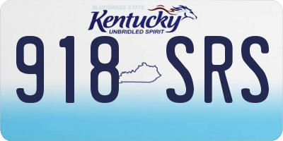 KY license plate 918SRS