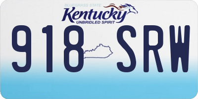 KY license plate 918SRW
