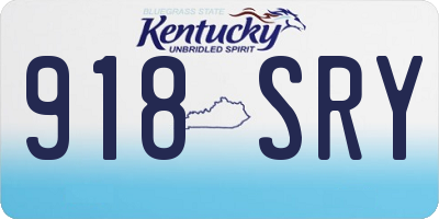 KY license plate 918SRY