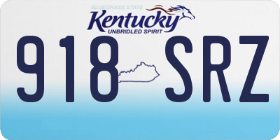 KY license plate 918SRZ