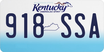 KY license plate 918SSA