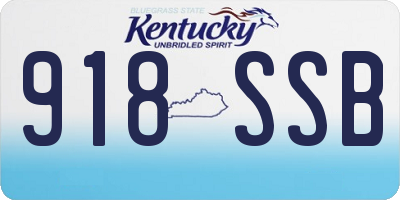 KY license plate 918SSB