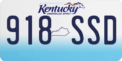 KY license plate 918SSD