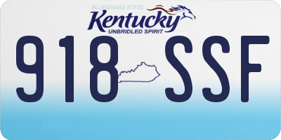 KY license plate 918SSF