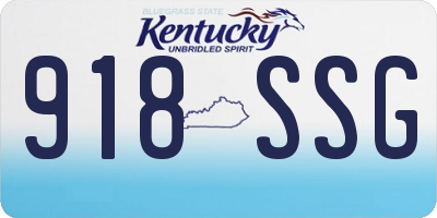 KY license plate 918SSG