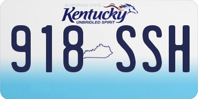 KY license plate 918SSH