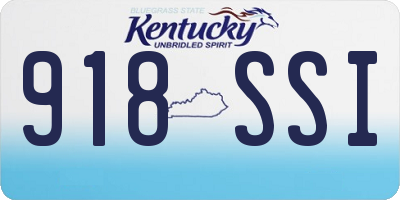 KY license plate 918SSI