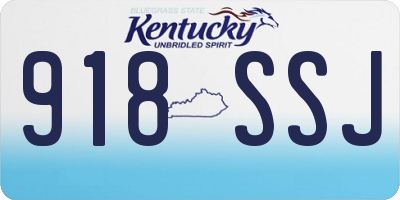 KY license plate 918SSJ