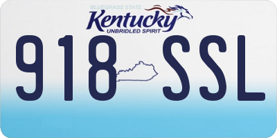 KY license plate 918SSL