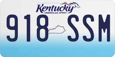 KY license plate 918SSM