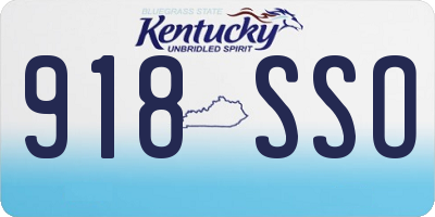 KY license plate 918SSO
