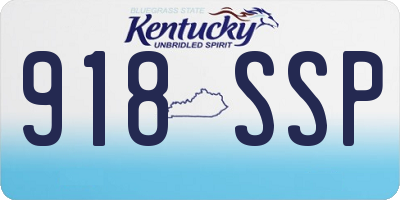 KY license plate 918SSP