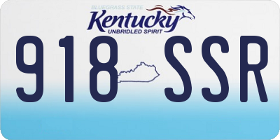 KY license plate 918SSR