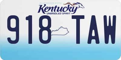 KY license plate 918TAW
