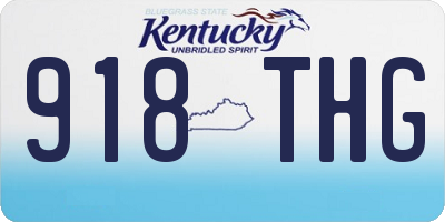 KY license plate 918THG