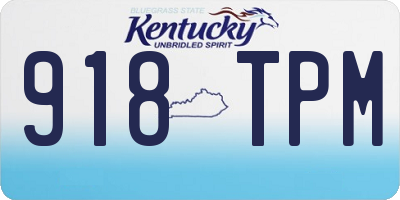 KY license plate 918TPM