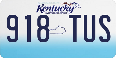 KY license plate 918TUS