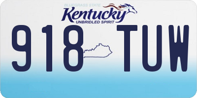 KY license plate 918TUW