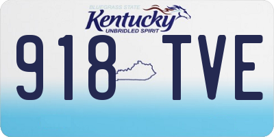 KY license plate 918TVE