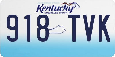 KY license plate 918TVK