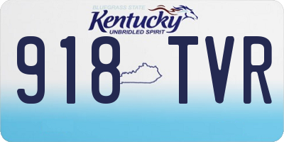 KY license plate 918TVR