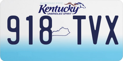 KY license plate 918TVX