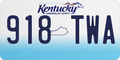 KY license plate 918TWA