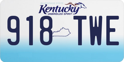 KY license plate 918TWE