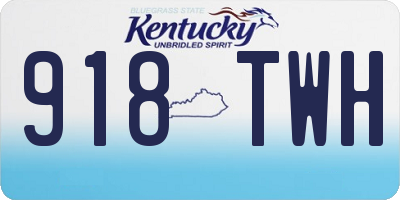 KY license plate 918TWH