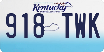 KY license plate 918TWK