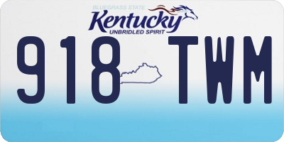 KY license plate 918TWM