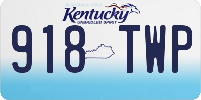 KY license plate 918TWP