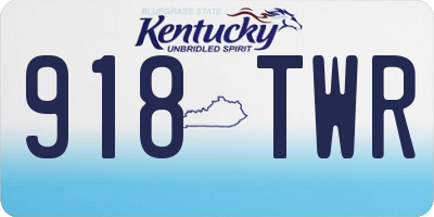 KY license plate 918TWR
