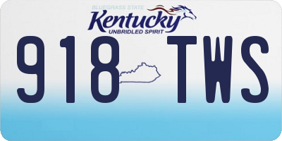 KY license plate 918TWS