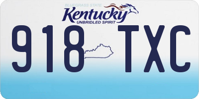 KY license plate 918TXC