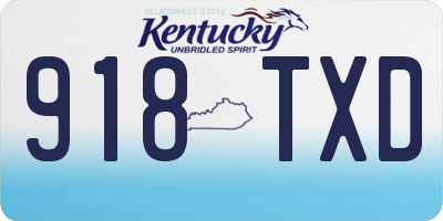 KY license plate 918TXD