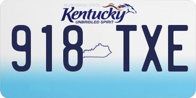 KY license plate 918TXE