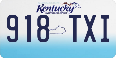 KY license plate 918TXI