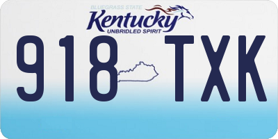 KY license plate 918TXK