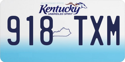 KY license plate 918TXM